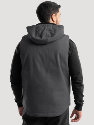 Men's RIGGS Workwear&reg; Hooded Sherpa Lined Vest in Charcoal Grey