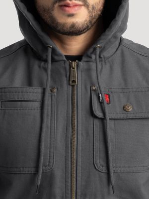Men's RIGGS Workwear&reg; Hooded Sherpa Lined Vest in Charcoal Grey