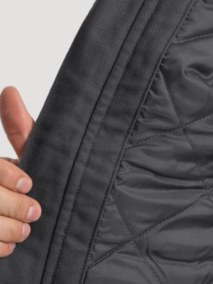 Men's RIGGS Workwear&reg; Hooded Sherpa Lined Vest in Charcoal Grey