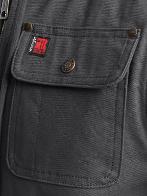 Men's RIGGS Workwear&reg; Hooded Sherpa Lined Vest in Charcoal Grey