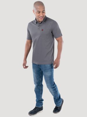 Men's RIGGS Workwear&reg; Performance Pocket Polo in Charcoal