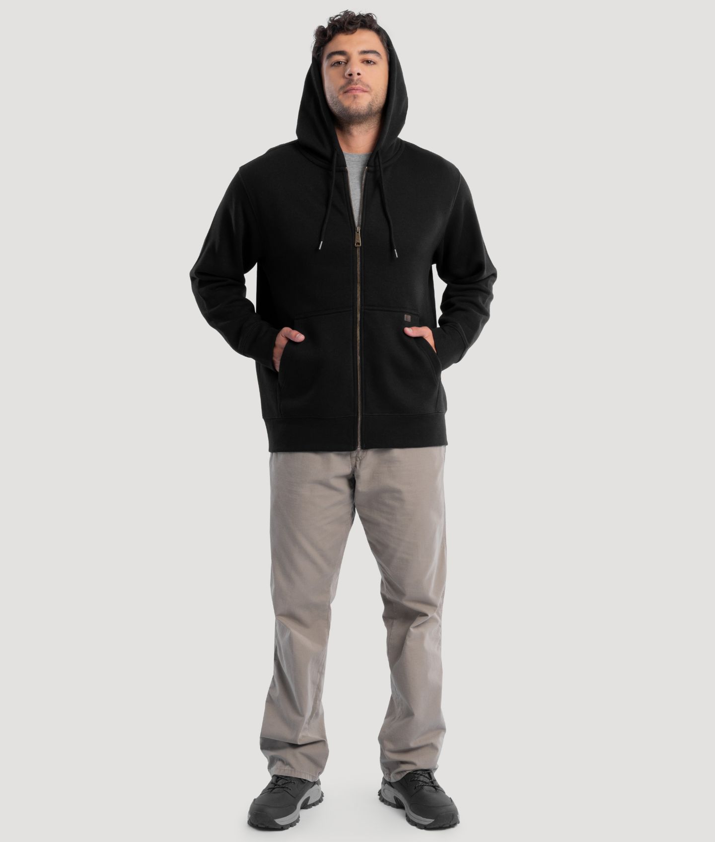 Мужское худи Wrangler Riggs Workwear® Full Zip, цвет: Чёрный — фото 2