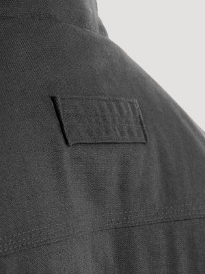 Men's Workwear Faux Shearling Lined Jacket in Black Caviar