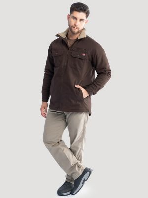 Men's Workwear Faux Shearling Lined Jacket