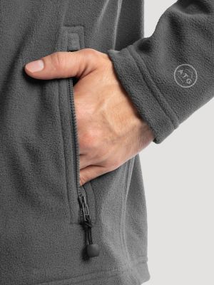 Men's Wrangler ATG&trade; Color Block Mock Neck Jacket in Grey alternative view 4