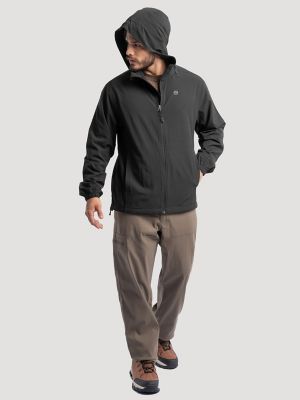Men's Wrangler ATG&trade; Flex Zip Windbreaker in Black alternative view