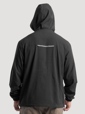 Men's Wrangler ATG&trade; Flex Zip Windbreaker in Black alternative view 2
