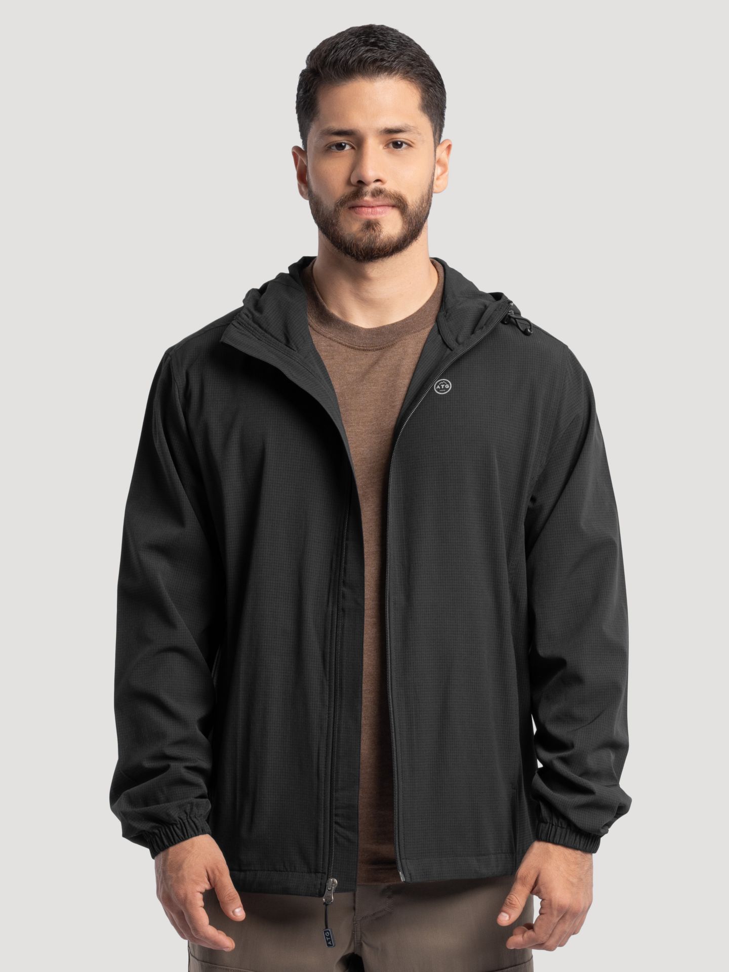 Мужская куртка Wrangler ATG™ Flex Zip Windbreaker, цвет: Чёрный — фото 1