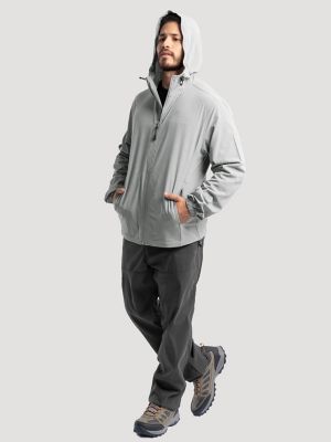 Men's Wrangler ATG&trade; Flex Zip Windbreaker in Ultimate Grey alternative view