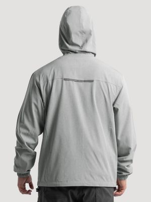 Men's Wrangler ATG&trade; Flex Zip Windbreaker in Ultimate Grey alternative view 2