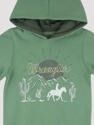 Wrangler Toddler Boy's Graphic Hoodie:Desert Green:4T alternative view 2