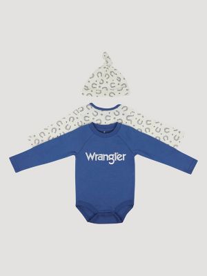 Wrangler Baby Bodysuits & Hat Set