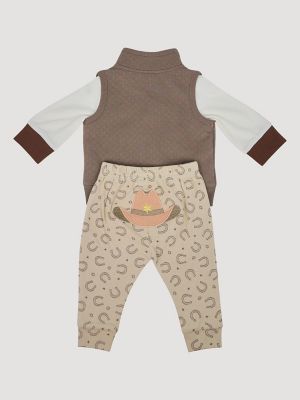 Wrangler Baby Sherpa Vest Set