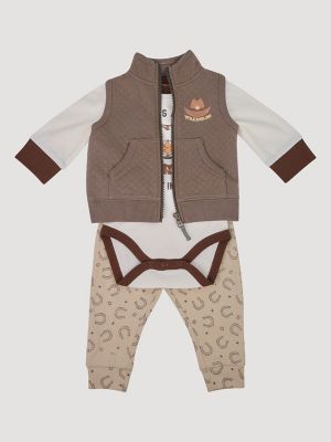 Wrangler Baby Sherpa Vest Set