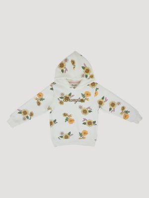 Wrangler Kids' Girl's Graphic Pullover Hoodie In Sunflower Yellow