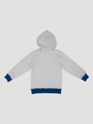 Wrangler Boy's Graphic Hoodie in Cowboy Grey alternative view