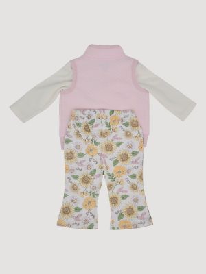 Wrangler Baby Girl Sherpa Vest Set