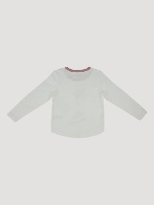Wrangler Toddler Girl's Long Sleeve Graphic Tee in Cowgirl Vase alternative view