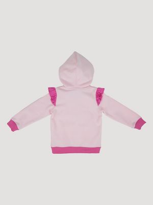 Wrangler Toddler Girl's Zip Ruffle Graphic Hoodie NEW Wrangler®
