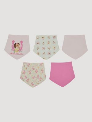 Wrangler Baby Girl's Bandana Bib 5-Pack