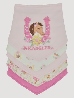 Wrangler Baby Girl's Bandana Bib 5-Pack