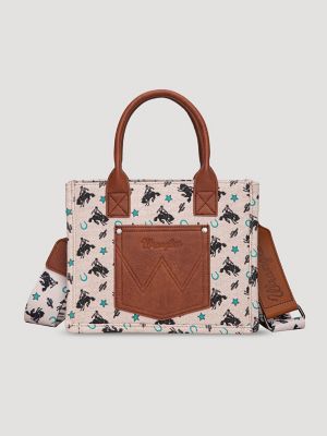 Rodeo Print Mini Tote in Turquoise