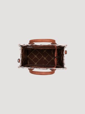 Rodeo Print Mini Tote in Turquoise