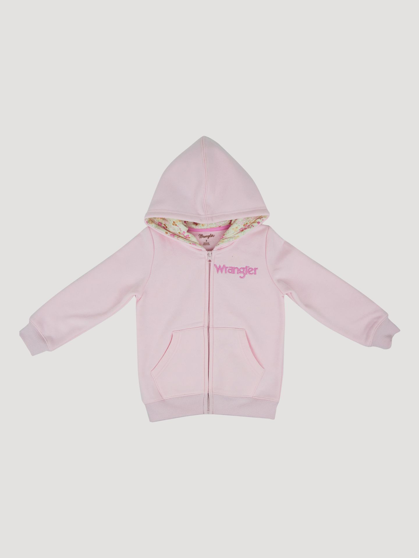 Худи Wrangler Zip Graphic для девочек, цвет: Розовый — фото 1