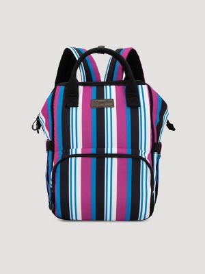 Brushpopper Stripe Backpack:Hot Pink:One Size alternative view
