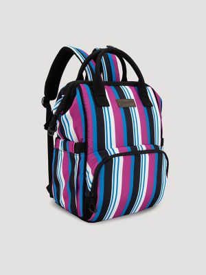 Brushpopper Stripe Backpack:Hot Pink:One Size alternative view 4