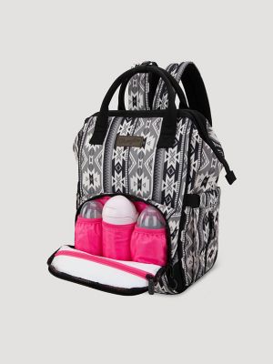 Southwest Print Backpack:Grey:One Size alternative view