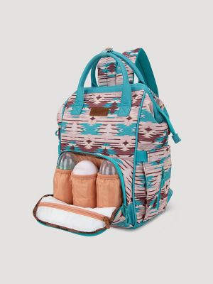 Southwest Print Backpack:Turquoise:One Size alternative view