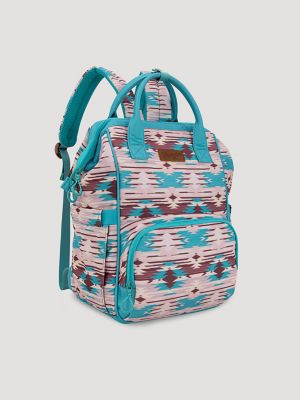 Southwest Print Backpack:Turquoise:One Size alternative view 3