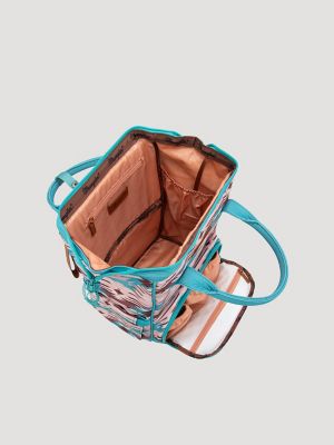 Southwest Print Backpack:Turquoise:One Size alternative view 4