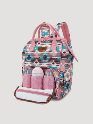 Southwest Print Backpack:Pink:One Size alternative view