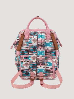 Southwest Print Backpack:Pink:One Size alternative view 2