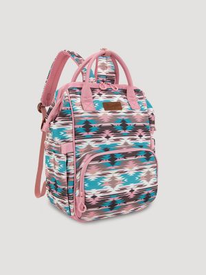 Southwest Print Backpack:Pink:One Size alternative view 3