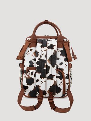 Cow Print Backpack:Brown:One Size alternative view 2