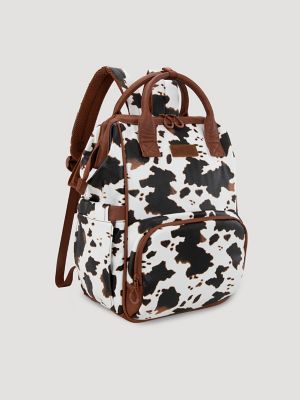 Cow Print Backpack:Brown:One Size alternative view 3