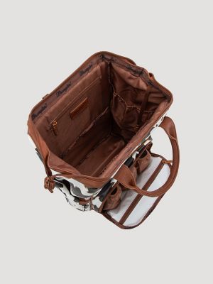Cow Print Backpack:Brown:One Size alternative view 4