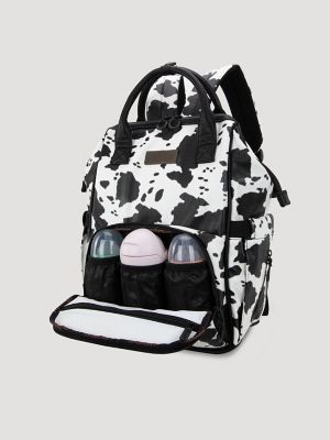 Cow Print Backpack:Black:One Size alternative view