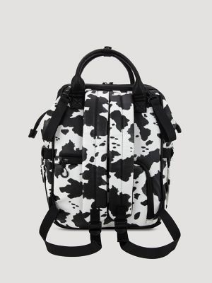 Cow Print Backpack:Black:One Size alternative view 2