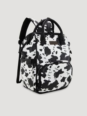 Cow Print Backpack:Black:One Size alternative view 3