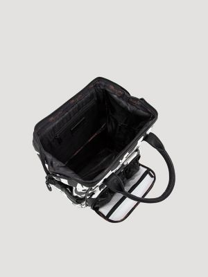 Cow Print Backpack:Black:One Size alternative view 4