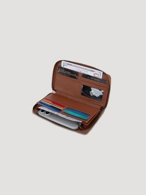 Brushpopper Stripe Mini Wristlet in Brown