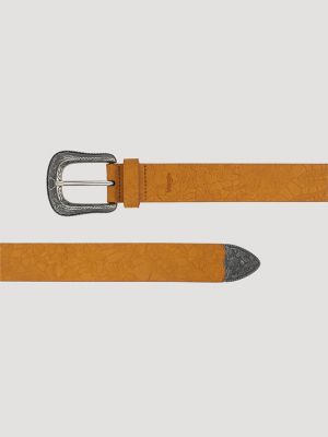 Women's Floral Buckle Loop Belt