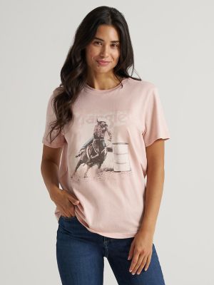Women's Barrel Racer Tee in Peach Whip