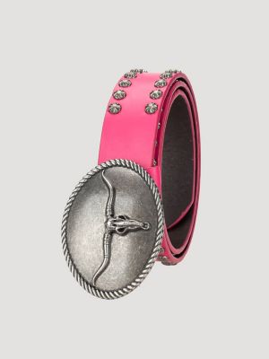 Women's Steer Head Studded Belt