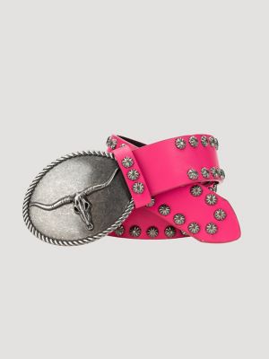 Women's Steer Head Studded Belt