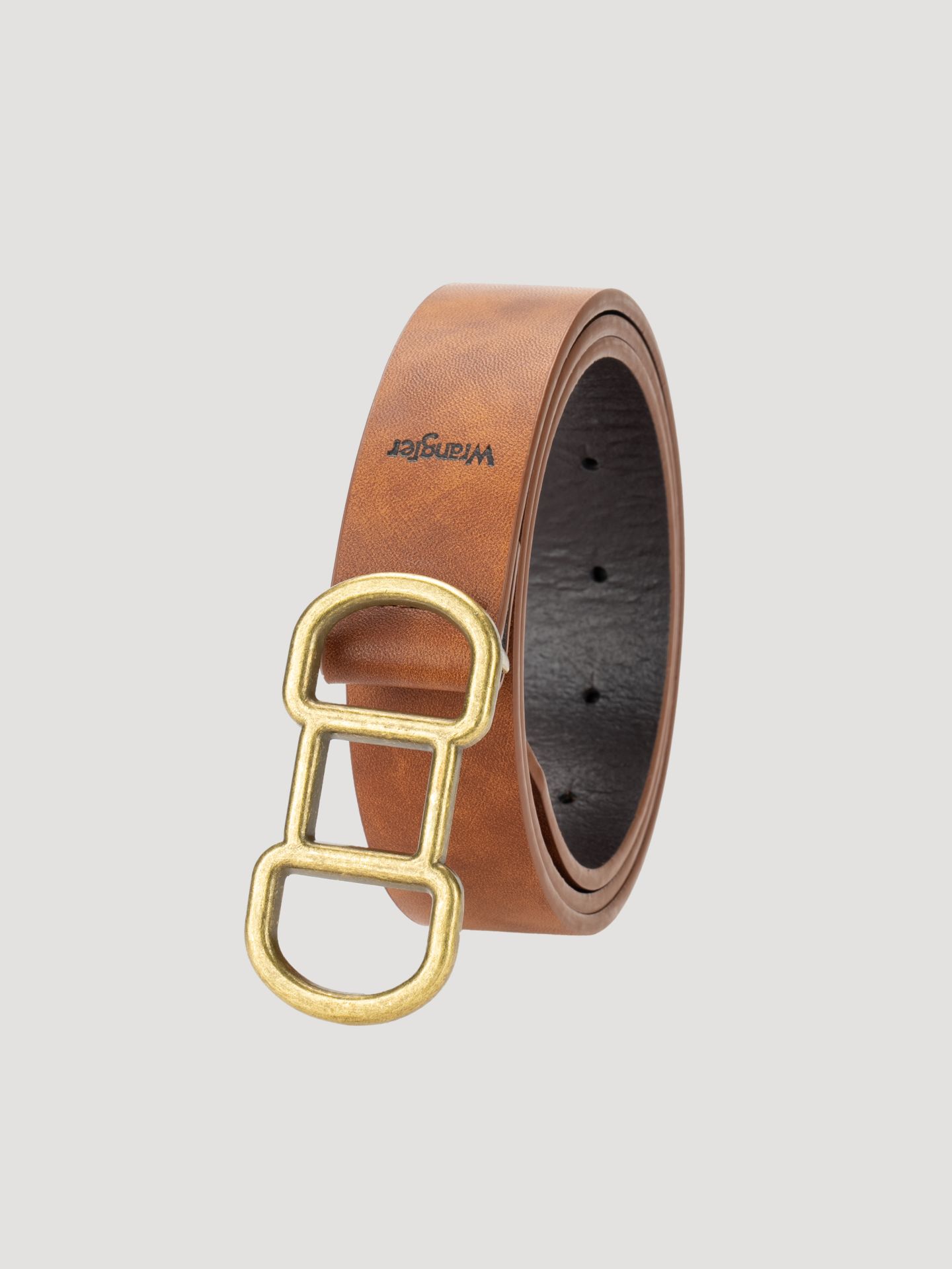 Женский ремень Wrangler Horse Bit Buckle Belt, цвет: Коньячный — фото 3